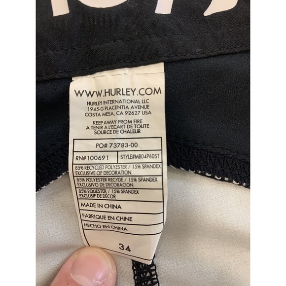 HURLEY PHANTOM BOARDSHORTS MULTICOLOR SWIM SUIT MENS SIZE 34 - Picture 5 of 7